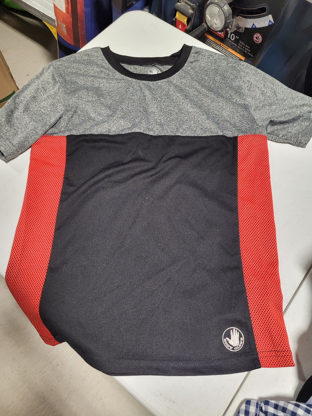 Body Glove Kids Black/Gray/Red Colorblock Short Sleeve Tee